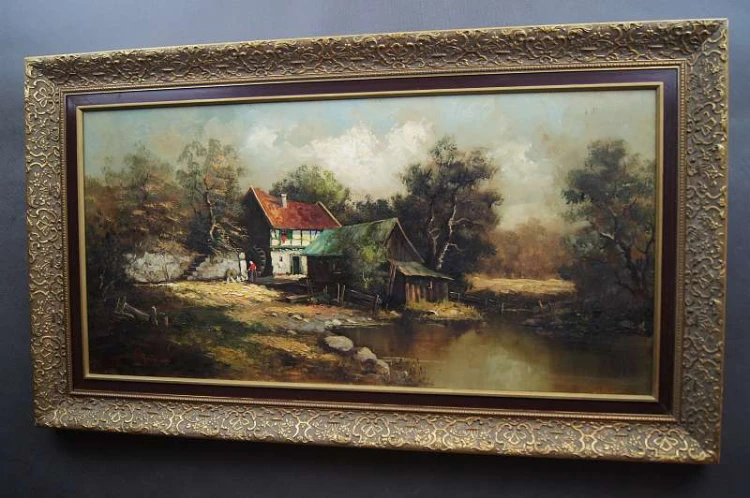 Młyn wodny wiejski krajobraz Michael W. Schneider