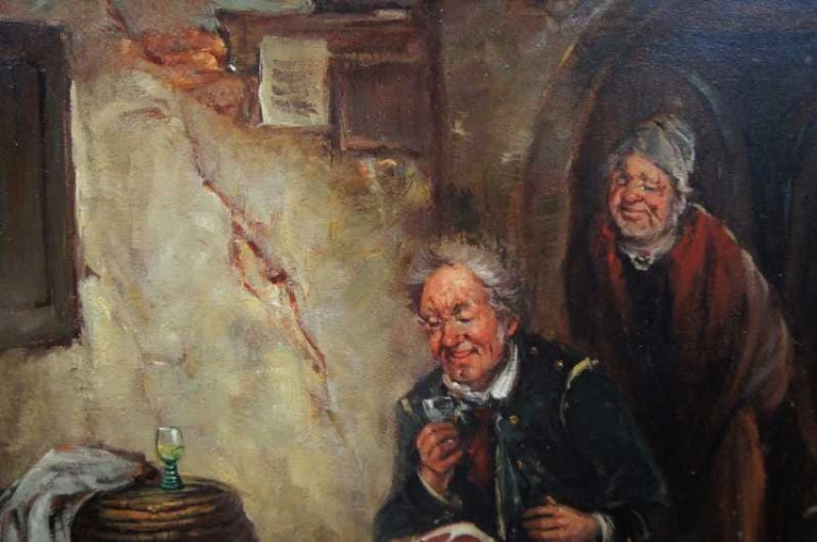 POLECAM !!! WIECZORNE PODJADANIE humorystyczny obraz FRANKE