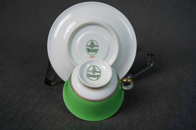 C.M. Hutschenreuther bajeczna zieleń super espresso