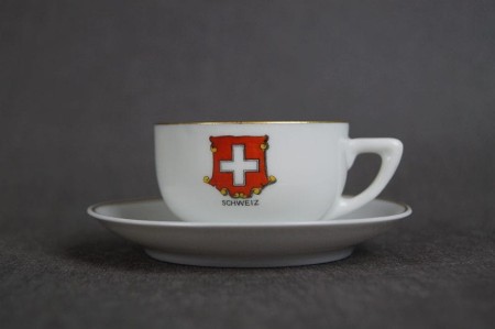 Porcelanowa filiżanka do espresso herb Szwjcarii