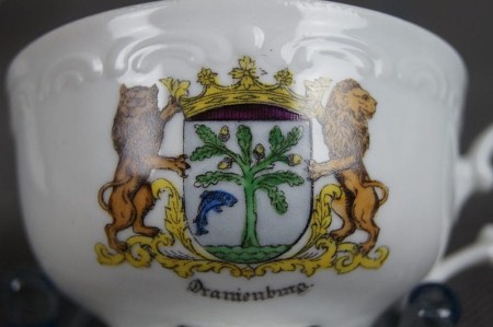 Porcelanowa filiżanka do kawy herb Oranienburg