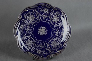 Jaeger kobaltowa duża porcelanowa patera