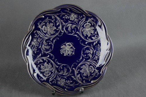 Jaeger kobaltowa duża porcelanowa patera