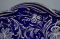 Jaeger kobaltowa duża porcelanowa patera