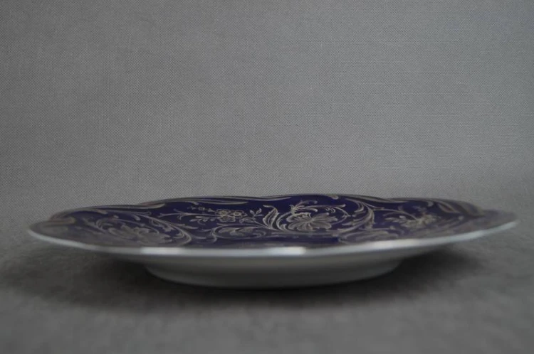 Jaeger kobaltowa duża porcelanowa patera