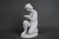 Porcelana Wallendorf biała figura akt kobiety