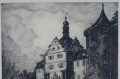 Walter Romberg duża grafika zamek Bad Mergentheim