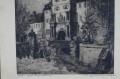 Walter Romberg duża grafika zamek Bad Mergentheim