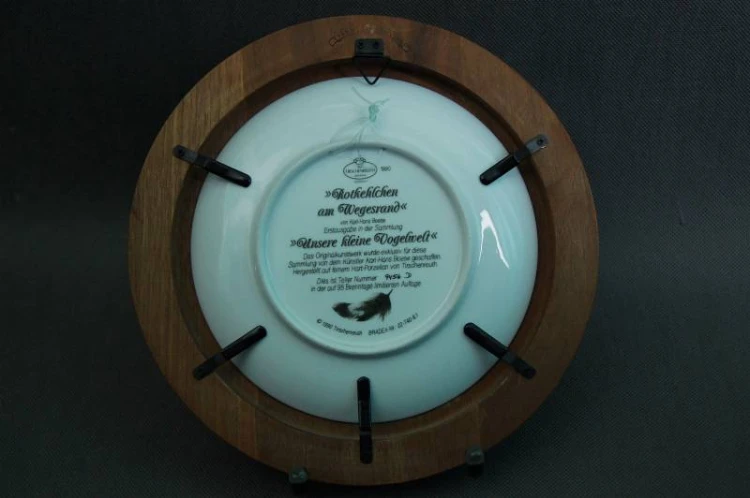 Kolekcja z ptakami dekoracyjny talerz porcelana Tirschenreuth