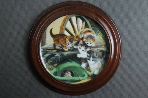 Koty dekoracyjny talerz porcelana Seltmann Weiden