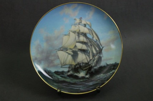 Kolekcja żaglowce kliper Thermopylae talerz Franklin Porcelain