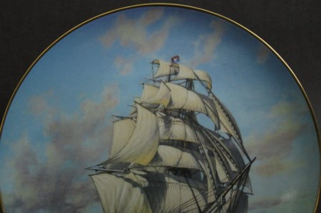 Kolekcja żaglowce kliper Thermopylae talerz Franklin Porcelain