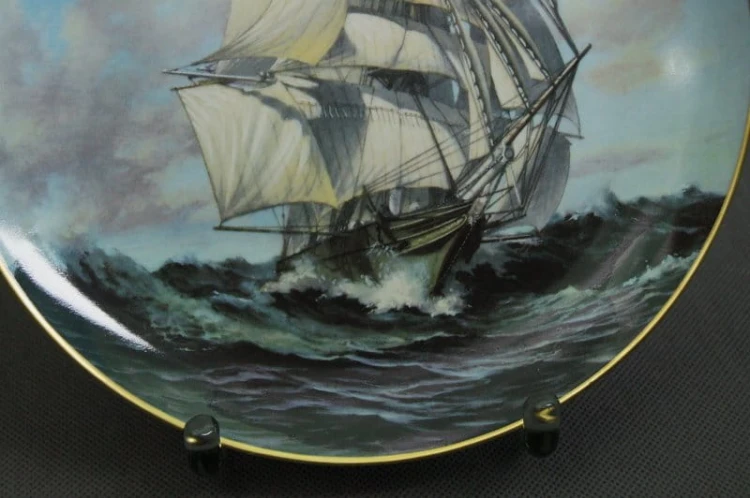 Kolekcja żaglowce kliper Thermopylae talerz Franklin Porcelain