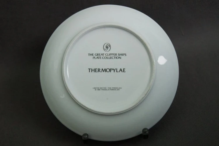 Kolekcja żaglowce kliper Thermopylae talerz Franklin Porcelain