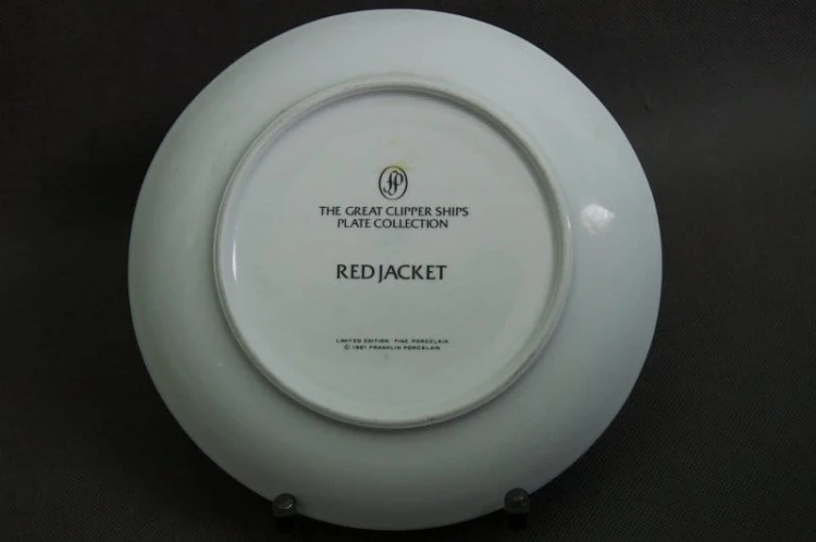 Kolekcja żaglowce kliper Red Jacket talerz Franklin Porcelain
