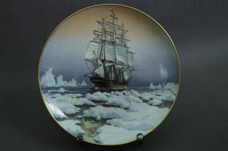 Kolekcja żaglowce kliper Red Jacket talerz Franklin Porcelain