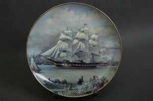 Kliper Marco Polo kolekcja żaglowce talerz Franklin Porcelain