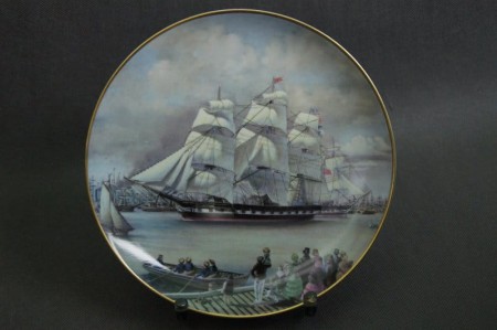 Kliper Marco Polo kolekcja żaglowce talerz Franklin Porcelain