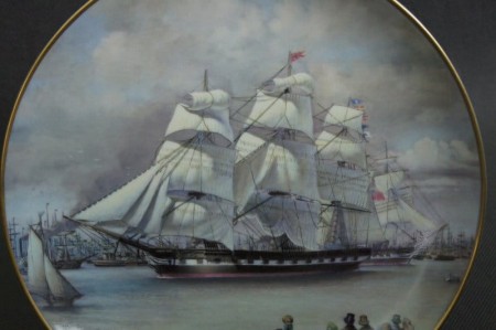 Kliper Marco Polo kolekcja żaglowce talerz Franklin Porcelain
