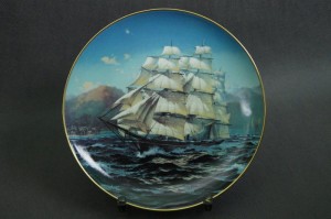 Kliper Challange kolekcja żaglowce talerz Franklin Porcelain