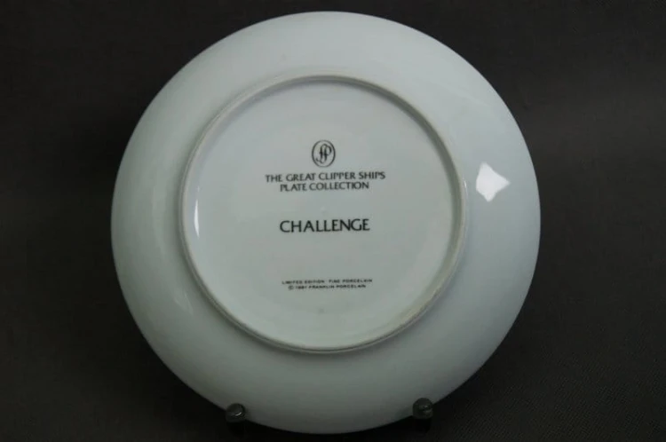 Kliper Challange kolekcja żaglowce talerz Franklin Porcelain