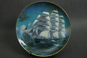 Talerz Franklin Porcelain kolekcja żaglowce kliper Cutty Sark