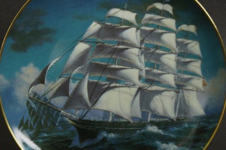 Talerz Franklin Porcelain kolekcja żaglowce kliper Cutty Sark