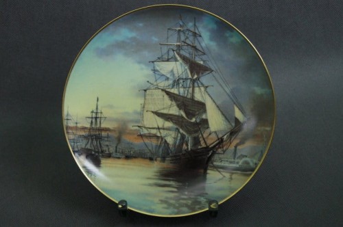 Talerz Franklin Porcelain kolekcja żaglowce kliper Flying Cloud