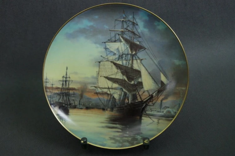 Talerz Franklin Porcelain kolekcja żaglowce kliper Flying Cloud