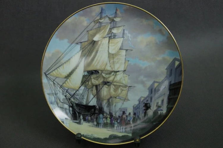 Franklin Porcelain talerz kolekcja żaglowce kliper Oriental