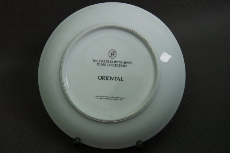 Franklin Porcelain talerz kolekcja żaglowce kliper Oriental