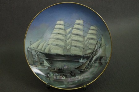 Talerz Franklin Porcelain kolekcja żaglowce kliper Great Republic
