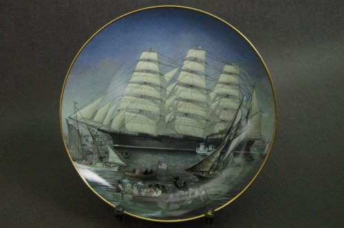 Talerz Franklin Porcelain kolekcja żaglowce kliper Great Republic