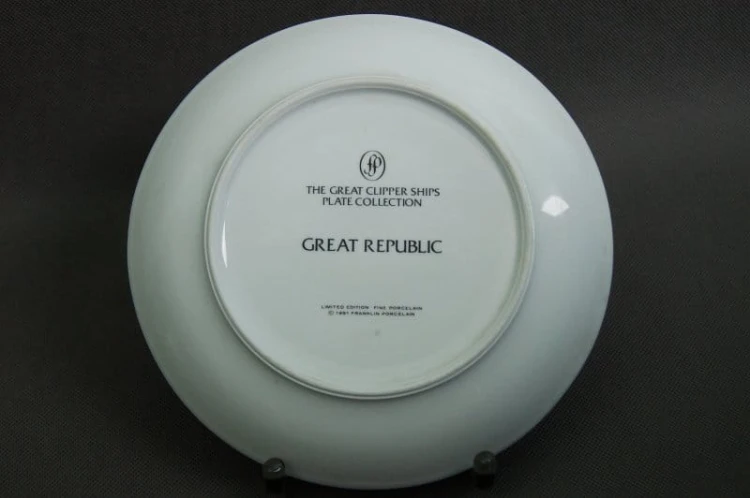 Talerz Franklin Porcelain kolekcja żaglowce kliper Great Republic