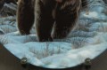 Niedźwiedź grizli talerz Dominion China kolekcja kanadyjska