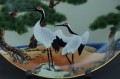 Żuraw mandżurski porcelanowy talerz kolekcja Japonia
