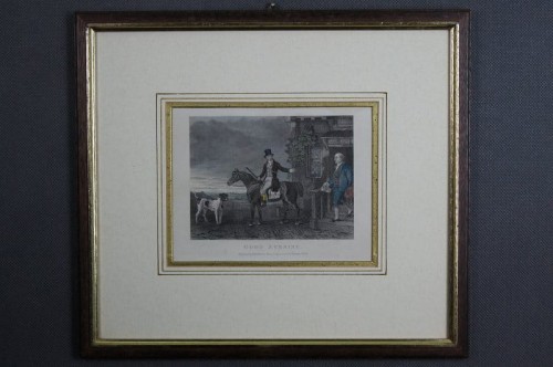 Wiejski motyw na grafice na polowanie XIX wiek