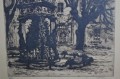 Zamek Wiesenburg akwaforta Georg Fritz