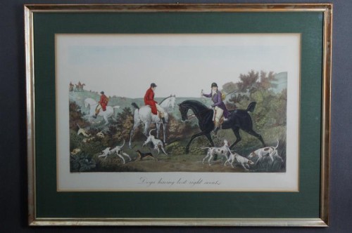 Litografia scena z polowania Carl Vernet
