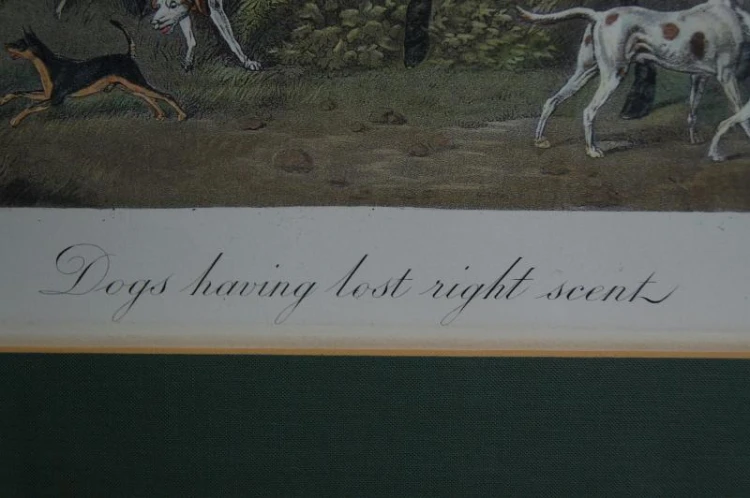 Litografia scena z polowania Carl Vernet