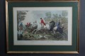Scena z polowania stara litografia Carl Vernet