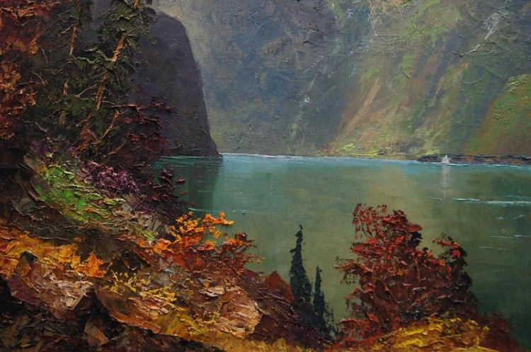 Przepiękny krajobraz Jezioro Konigssee Hans Kaluske