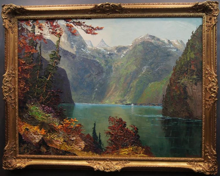 Przepiękny krajobraz Jezioro Konigssee Hans Kaluske