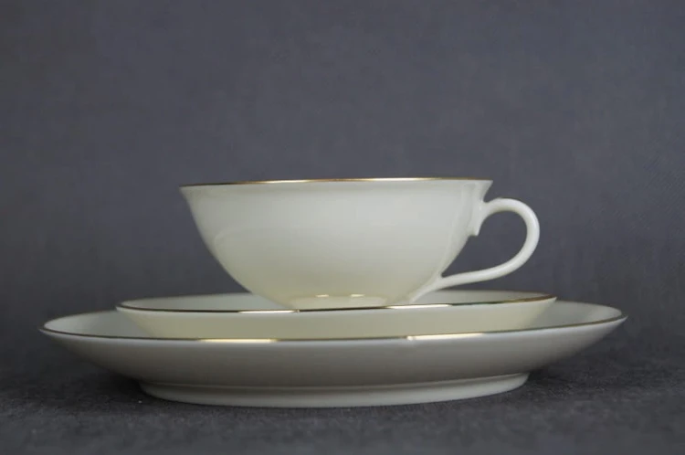Porcelana Furstenberg Księżna Goldring herbaciane trio