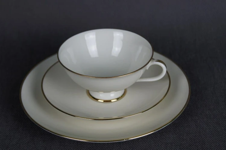 Porcelana Furstenberg Księżna Goldring herbaciane trio