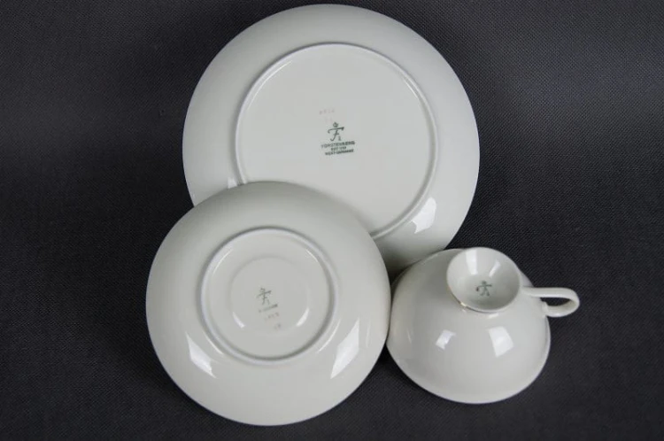 Herbaciane trio porcelana Furstenberg Księżna Goldring