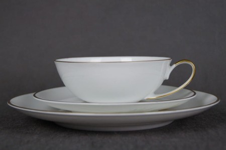 Herbaciane trio porcelana Hutschenreuther kwiat Pełnik