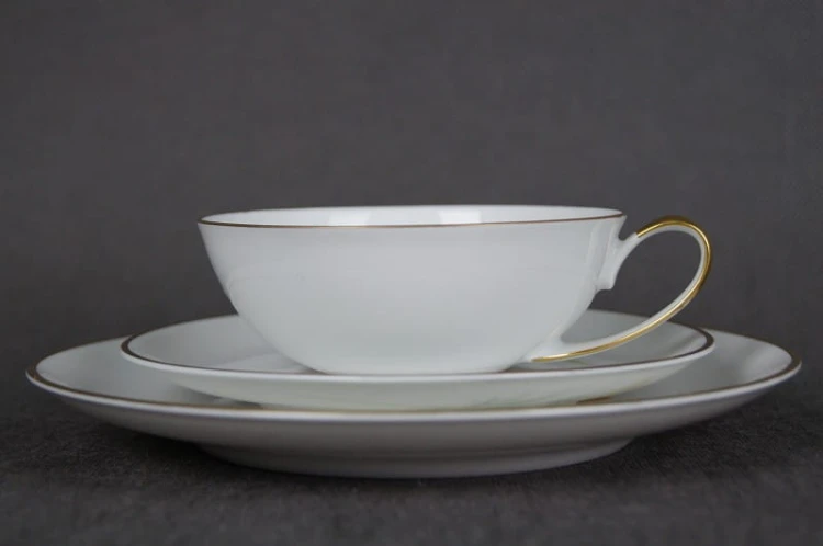 Herbaciane trio porcelana Hutschenreuther kwiat Pełnik