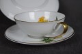 Herbaciane trio porcelana Hutschenreuther kwiat Pełnik