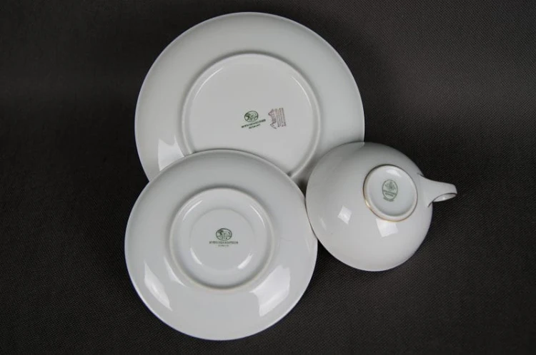 Herbaciane trio porcelana Hutschenreuther kwiat Pełnik
